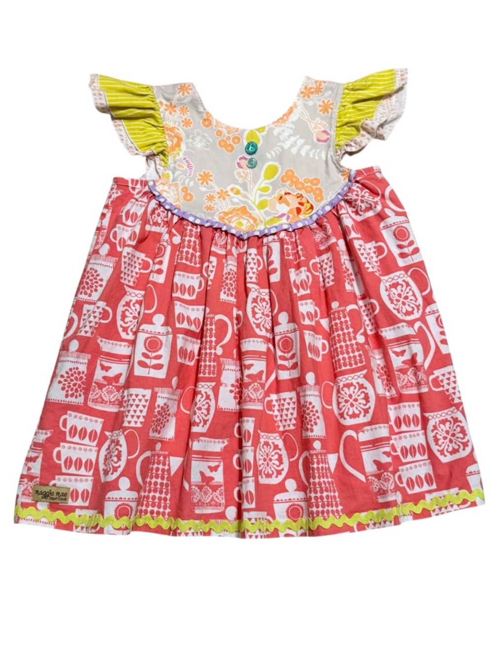 Matilda Jane Platinum Flutter Top Remake by Maggie Mae Creations Girls Size 6